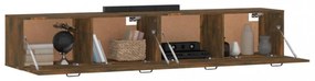 2 db füstös tölgy színű szerelt fa faliszekrény 100x36,5x35 cm