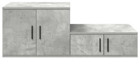 Tároló Szekrény Betonszürke 108x41x40 cm Mérnöki Fa
