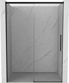 Mexen Rox toló zuhanyajtó 145 cm, átlátszó, fekete - 8C2-145-000-70-00