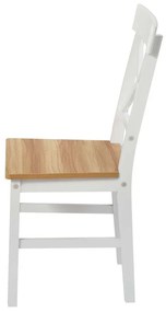 Catini KAMPALI Étkezőgarnitúra 4x szék + asztal - Fehér