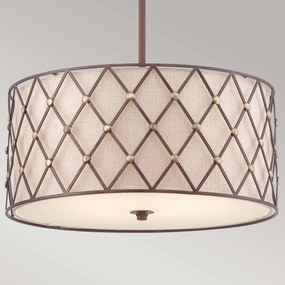 Quoizel klasszikus függeszték brown lattice bézs réz elsqzbrownlatticepl
