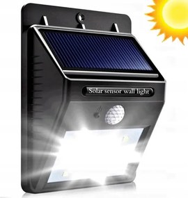 LED-es napelemes lámpa mozgásérzékelő fali lámpa