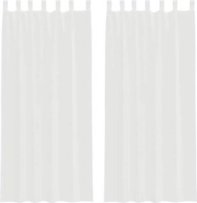 vidaXL 2 db fehér fátyolfüggönyök hurokkal 140x225 cm