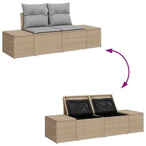 Kerti Kanapé Szett 5 pcs Bézs 55 x 62 x 69 cm Poli rattan