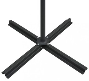 terrakotta konzolos napernyő LED-világítással 250 x 250 cm