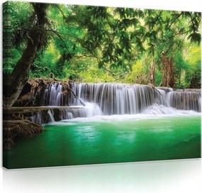 Falikép képek erdő vízesés képek 100x75