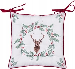 Karácsonyi székalátét szarvassal 40x40x4 cm