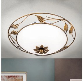 Orion DL 7-509/40 - Mennyezeti lámpa FLEUR 2xE27/60W/230V átm. 40 cm bronz
