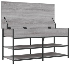 szürke sonoma színű szerelt fa cipőpolc 100 x 42,5 x 50 cm
