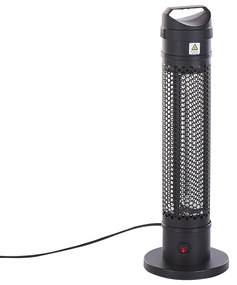 Fekete Szabadon Álló Elektromos Terasz Fűtés 1000 Watt KRAKATOA  Beliani