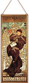 Alphonse Mucha - Lorenzaccio üvegkép, falikép