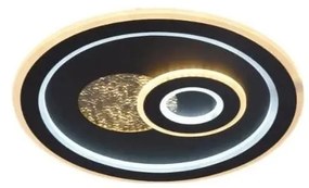 LED Dimmelhető mennyezeti lámpa LED/95W/230V fekete + távirányítás