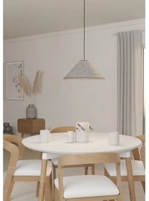 Eglo 43984 - Csillár zsinóron ALSAGER 1xE27/40W/230V szürke