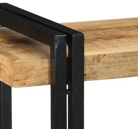 fali polc 90x33x45 cm tömör nyersfa Mango