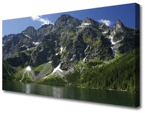 Vászonkép Lake Forest Hegyi táj 125x50 cm