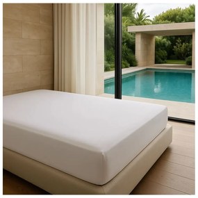 Fehér gumis renforcé pamut lepedő 200x140 cm Ranforce – Mila Home Luxury