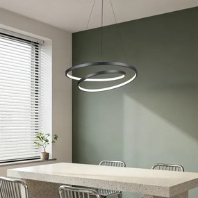 Brilagi-LED Dimmelhető kábeles csillár TWISTER LED/48W/230V átm. 50 cm fekete + távirányító