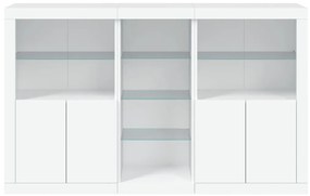 fehér tálalószekrény LED-világítással 162 x 37 x 100 cm