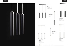 Emibig modern függeszték luna fehér króm emi955/2
