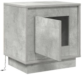 Éjjeli Asztal LED Fényekkel Betonszürke 44x34,5x45 cm