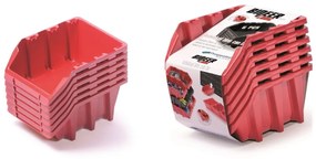 Kistenberg 6 darabos tárolódoboz készlet BINEER LONG 249x158x114mm, piros színű