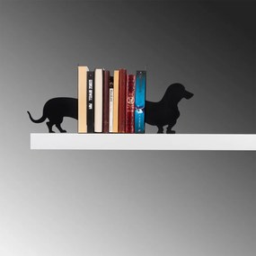 Kitap fém könyvtámasz, fekete, 43×14 cm