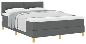 Box Spring Ágy matraccal Sötétszürke 160x200 cm Szövet