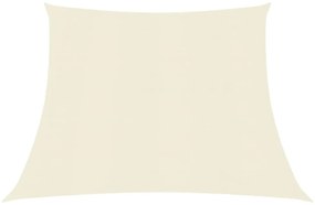 krémszínű HDPE napvitorla 160 g/m² 3/4 x 3 m