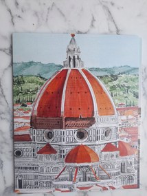 Grafika Keretezés Olaszország Róma Firenze Pisa Velence 20cm x 25 cm IT6
