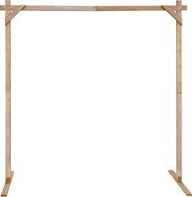 vidaXL Esküvői Ív Világos Barna 225 x 95 x 226 cm Tömör fenyőfa