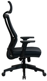 Ello ergonomikus irodai forgószék deréktámasszal, fejtámasszal, 3D Air mesh hálós