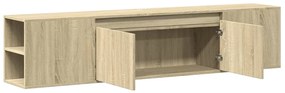 sonoma tölgy színű fali TV-szekrény LED-del 180 x 31 x 39,5 cm