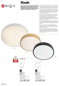 Redo 05-930 - LED Mennyezeti lámpa KNOB LED/24W/230V 3000K-6500K 30 cm fekete