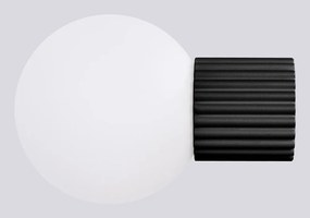 Fekete fali lámpa ø 12 cm Orbital – Sollux