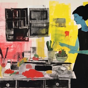 Poszter 40x40cm Kulináris Diszkurzus Főzés közben