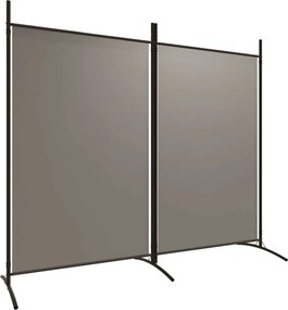 vidaXL 2 paneles antracitszürke szövet térelválasztó 175x180 cm