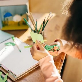 Olló, iskolai, 15 cm, FISKARS, zöld (IF1067848)