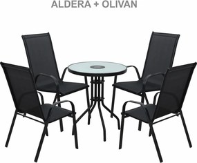Rakásolható szék, sötétszürke/fekete, ALDERA