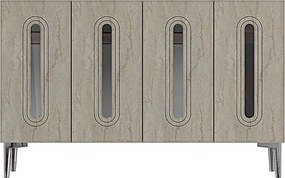 Rany 120 - White, Travertine, Silver