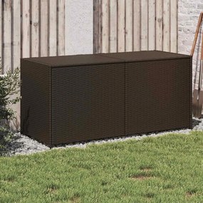 vidaXL barna polyrattan kerti tárolóláda 283 L