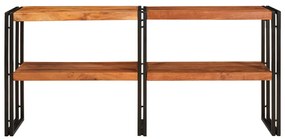 Konzolasztal 160x33x75 cm Tömör durva akác