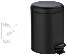 WENKO 24681100 - LEMAN kosár, 21x24 cm, fekete