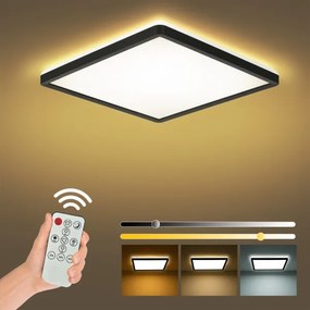 Brilagi - Dimmelhető LED világítótest ULTRA SLIM LED/18W/230V 30x30 cm fekete + távirányító