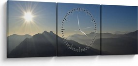Kép - A hegycsúcsok felett (órával) (90x30 cm)