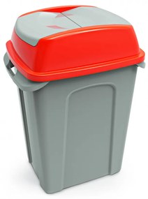 Hippo Billenős Szelektív hulladékgyűjtő szemetes,műanyag, piros, 70L