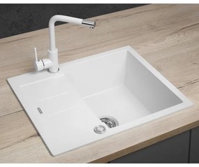 Concept DG05C45WH - CUBIS konyhai mosogató 50x62 cm gránit/fehér