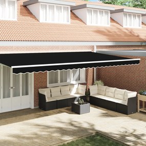 Napellenző Valance 6 m Kerethez Fekete 5.8x0.2 m