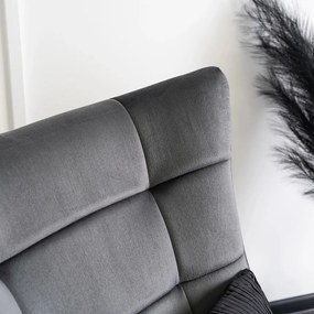 Hintafotel Szürke Bársony Kárpittal. JACKSON