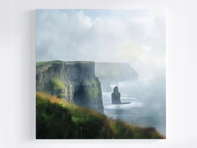 Vászonkép Canvas Tájkép Írország Mohair Sziklák Tengerpart Óceán 80x80