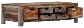 szürke tömör kelet-indiai rózsafa dohányzóasztal 100x50x30 cm